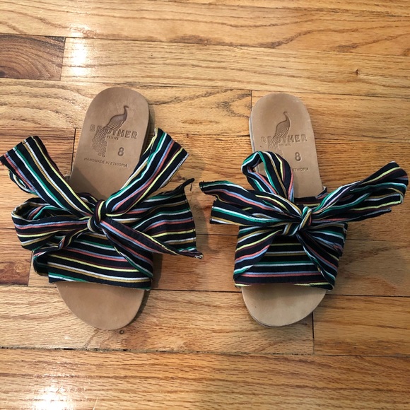 EUC fete ace & jig x brother vellies slides 8 - Picture 1 of 5